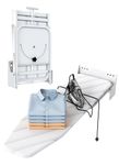 Nisorpa Wall Mounted Ironing Board 37" x 13" Fold Away 180° Swivel Iron Board with Heat Resistant Cover in Wall Ironing Board Space Saving for Home Laundry Room