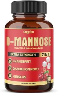 D-Mannose Capsules - 7 Herbs Equivalent to 6050mg with Cranberry, Dandelion, Hibiscus and More - Support Flush Impurities and Urinary Tract Health - 90 Vegan Capsules 3-Month Supply