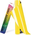 HTVRONT HTV Heat Transfer Vinyl Roll - 12" x 8ft Yellow HTV Vinyl for T Shirts, Yellow Iron on Vinyl for All Cutting Machine - Easy to Cut & Weed for Heat Transfer Design