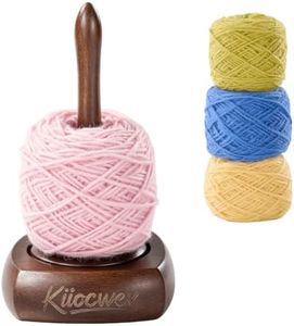 Kiiocwev Wooden Yarn Holder for Knitting & Crocheting, Yarn Spinner