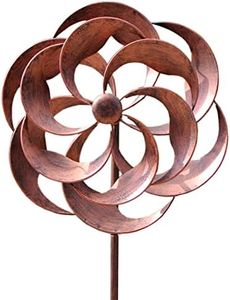 LERFUGI 360 Degrees Metal Swivel Classical Wind Spinner Willow Leaves for Patio Lawn Outdoor Yard Lawn Garden