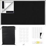 Portable Blackout Blinds for Bedroom| 300x145cm Temporary Black Out Blind Stick On Window,100% Blackout Material No Drill Blinds with Velcro for Car Travel，Window Treatments Fits Any Size Shape