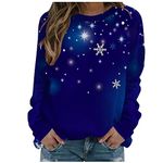 Sparkly Christmas Jumpers for Women Uk Christmas Tree Novelty Sweatshirt Xmas Pullover Long Sleeve Tops Blouse Round Neck Fit Jumper Tops Casual Workout Shirts Winter Loose Sweatshirts for Teen Girls