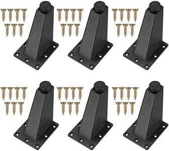 6 Piezas Patas para Muebles, Patas de Gabinete Ajustables Negras, Patas de Mesa Metal, Patas de Sofá para Cama, Mesa, Gabinete, 92 mm