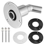 Thru Hull Exhaust Skin Fitting,24mm Stainless Steel 316 Thru Hull Exhaust Tube Pipe Socket Hardware with Bolts and Nuts for 24mm for Diesel Parking heaters Boat Marine Car Truck (24mm Angled)