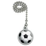 GRAPHICS & MORE Soccer Ball Football Ceiling Fan and Light Pull Chain