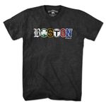 Boston Massachusetts Vintage Townie T-Shirt, Charcoal, Large