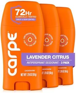 Carpe Underarm Antiperspirant and Deodorant, Clinical strength with Lavender Citrus scent, Combat excessive sweating Stay fresh and dry, Great for hyperhidrosis (Pack of 3)