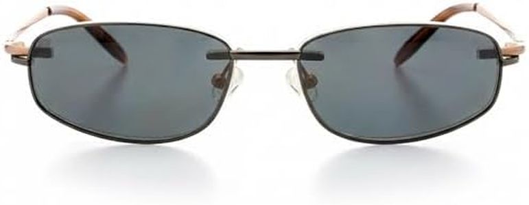 Hit Notion Magnetic Clip-On Polarized Sunglasses Lenses for Modified Oval Frame Glasses - Clip only - Gunmetal - Fits 48-19-140