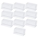 MAOQYE 10 Pack Business Card Holder,Transparent Acrylic Card Display Plastic Card Stand Acrylic Card Holders for Desk Tidy Office Accessories Business Card Holder