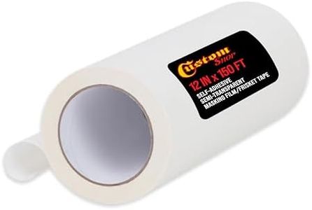 Custom Shop 12" x 150' Roll of Semi-Transparent Masking Film/Frisket for Artists, Airbrush Graphics, Automotive, Motorcycle - Tracing, Cutting Templates, Stencil Making, Lettering, Design Transfer