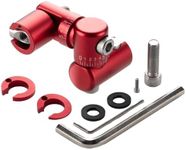 GQT Compound Bow Stabilizer Quick Disconnect Mounting Adapter - Adjustable V Bar, Archery Stabilizer Mount for Hunting & Target Shooting (Single Side V-Bar QD Mount- Red)