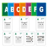 Box Guitar Chord Cards Set,Guitar Chord And Scale Learning Cards 49 Guitar Flash Cards For Guitar Fingering Charts