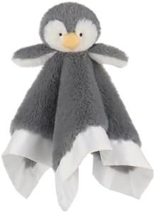 Apricot Lamb Stuffed Animals Soft Security Blanket Gray Penguin Infant Nursery Character Blanket Luxury Snuggler Plush(Gray Penguin, 14 Inches)