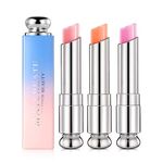 3Packs Colour Changing Lip Balm, Tinted Lip Balm Jelly Lipstick Nutritious Moisturizer Lip Balm Natural Lip Protection Lip Repair Gifts For Teenage Girl (3pcs)