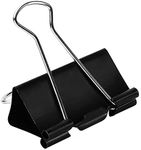 KTOJOY Extra Large Binder Clips (36 Pack) 2 Inch, Big Paper Clamps for Office Supplies, Black