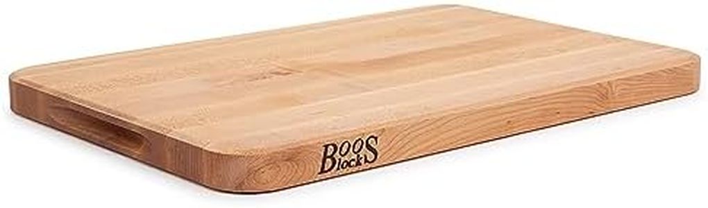 John Boos Block Reversible Cutting Board, Chop-N-Slice w/Finger Grips, 20"x14"x1.25", Maple