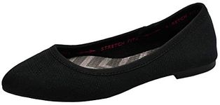 Skechers Women's Cleo-Wham Ballet Flats, Black, 10