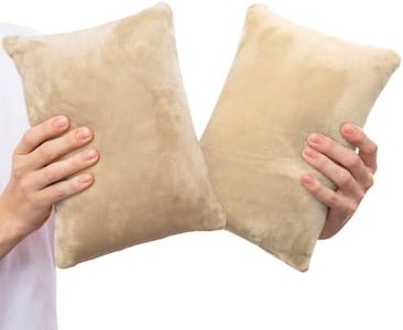 1 MIDDLE ONE 2 Pack Small Pillow, Memory Foam Mini Pillow 11 X 7 Inches for Travel, Sleeping, Nap and Neck, Knee, Lumbar Support, Tiny Pillow Cushion for Pet, Dogs (Camel)