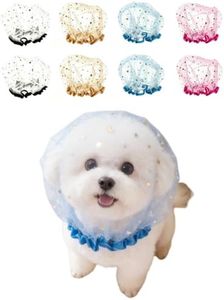 8 PCS Dog Face Net, Mesh Dog Muzzle for Small Dogs, Breathable Pet Mesh Head Cover Anti Scavenging, Adjustable Pet Face Net Prevents Licking Biting Wounds for Puppy & Kitten