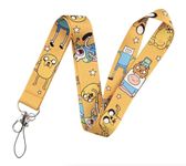 Pinstant Come Along With Me Adventure Time Cartoon Animated TV Show 17.7" Neck Lanyard Keychain Holder ID Badge Mobile Phone Pin Strap, Red, 17.7 inces