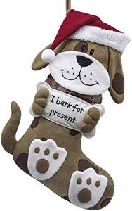 Valery Madelyn 21 Inch Large Joyful Pet Christmas Stockings Decorations Personalized Hanging Ornaments with 3D Puppy Dog and Christmas Hat for Xmas Gifts (Pet Collection)