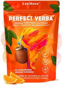 Perfect Yerba - Yerba Mate Tea Powder Instant Drink with Nootropics, Probiotics & Enzymes - Clean Energy, Focus, Gut Support - 100mg Natural Caffeine, No Sugar - Orange Tangerine, 30 servings