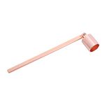 Wal front 7.5 0.9in Fashion Stainless Steel Straight Tube Shaped Candle Snuffer Wick Trimmer Cover Hand Tool(Rose Gold)