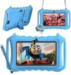 Xgody T702PRO Kids Tablet 7 inch HD Display - iWawa APP Pre-Installed with Parental Control, Android 12 3GB+32GB Tablet for Kids, Quad Core, Dual Camera, WiFi, Toddler Tablet with Kid-Proof Case(Blue)