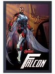 Pyramid America Avengers Falcon Framed Poster - Print with Protective Textured Coating in 13in x 19in Black Frame & Ready to Hang