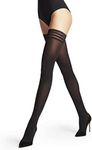 FALKE Women's Pure Matt 50 Denier Thigh Highs, Matte Hosiery, Casual or Dress Clothing, Semi-Opaque Mid-Thick, Nylon, Black (Black 3009), US shoe 5-6.5, 1 Pair