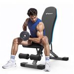 MERACH Weight Bench, 990 LBS/450KG Foldable Weight Benches for Home Gym, Adjustable Weight Bench with 72 Training Angles, Incline Bench Press for Full Body