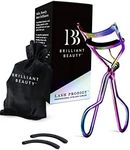 Brilliant Beauty Eyelash Curler with Satin Bag & Refill Pads - Award Winning Eye Lash Curlers for Dramatically Curled Eyelashes & Lash Lift in Seconds (Prism)