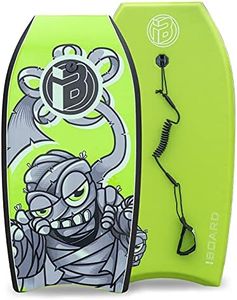 BoardX Bodyboard with Wrist Leash Lightweight Body Board for Adults with EPS Core 33 Inch Choose Color, GREEN