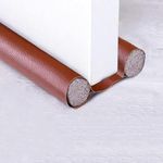 Hukimoyo 96 cm Door Bottom sealers, Gap Sealer/Filler Strip Sealing for Home, Doors Draft Stopper Weather Stripping,Suits for 0-25mm (2 Pcs, Brown)