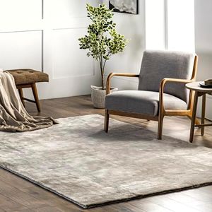 nuLOOM Loni Solid Machine Washable Shag Area Rug, 3' x 5', Beige