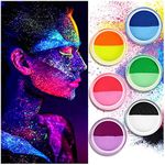 Water-Activated Eyeliner, Glow Neon Cake Paint, 12 Bright Colour Hydra Eye Liner, UV Glow Blacklight Luminous Body Face Makeup Paint, Costume Halloween and Club Makeup Art Paint (A)