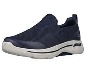 Skechers Men's Gowalk Arch Fit-Athletic Slip-on Casual Loafer Walking Shoe Sneaker, Navy/Grey, 10.5