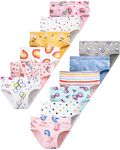 Domee Girls Panties Pure Cotton Underwear Briefs Underpants Pack of 12 Colorful Polka Dots and Balloons 3-4 Years (Manufacturer Size 110)