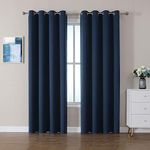 CUCRAF Blackout Room Darkening Grommet Window Curtains for Bedroom,Light Blocking Drapes for Living Room 84 inch Length,Set of 2 Panels (52 x 84 Inch, Navy Blue)