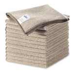 MR.SIGA Microfibre Cleaning Cloth, All-Purpose Surface Microfibre Towel, Streak Free Reusable Kitchen Towel for Kitchen, House,Bathrooms, Car,Motorbike Pack of 12, Wheat, 32 x 32 cm(12.6 x 12.6 inch)…