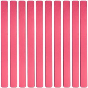 ABBECIAO Red Anodized Aluminum Bracelet Blanks 7 Inches x 0.5 Inch x 0.05 Inch Thick Metal Stamping and Laser Engraver Blanks (Pack of 10) Red