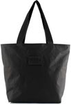 Urban Totes Black Day Trip Tote Bag - Spacious, Water Resistant and Easily Washable - Travel Tote Bag with Zipper Top Closure - Women Tote Bag for Work, Gym & Travel