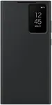 SAMSUNG Galaxy S23 Ultra S-View Wallet Phone Case, Protective Cover w/Card Holder Slot, Finger Tap Clear Window, US Version, EF-ZS918CBEGUS, Black