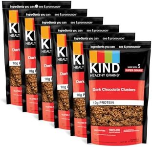 KIND Healthy Grains Clusters, Dark Chocolate Granola, Gluten Free, 10g Protein, 11 Ounce (Pack of 6)