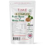 Vitamin B Complex - Whole Food & Plant-Derived - Natural, Non-Synthetic B Vitamins - Highly Bioavailable - Methylated B9 & B12 - Cultavit® - Zero Additives - UK Made - Pullulan (120 Capsule Pouch)