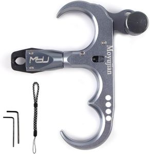 Moyujian Compound Bow Release,Archery Release Aids, 360 ° Rotatable Mechanized Aesthetic Design for Thumb Release，Composite Bow Three Finger Release