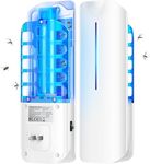 Flying Insect Trap Plug in Mosquito Bug Zapper Indoor Gnat Moth Catcher with 9W Night UV Light, 10 Sticky Glue Board Refills for Home Office White