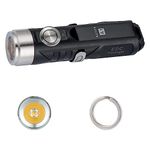 RovyVon Aurora A1 G4 Keyring Torch USB C Rechargeable, Max 420 Lumens High CRI Keychain Torch for Daily Use, Outdoors (5000K Black)