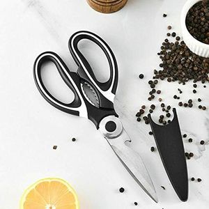 Heavy Duty Kitchen Scissors Sharp Stainless Steel Multi Purpose Meat Scissor Multipurpose Scissor Best for BQQ, Cutting Chicken/Poultry, Fish, Meat, Vegetables and Herbs